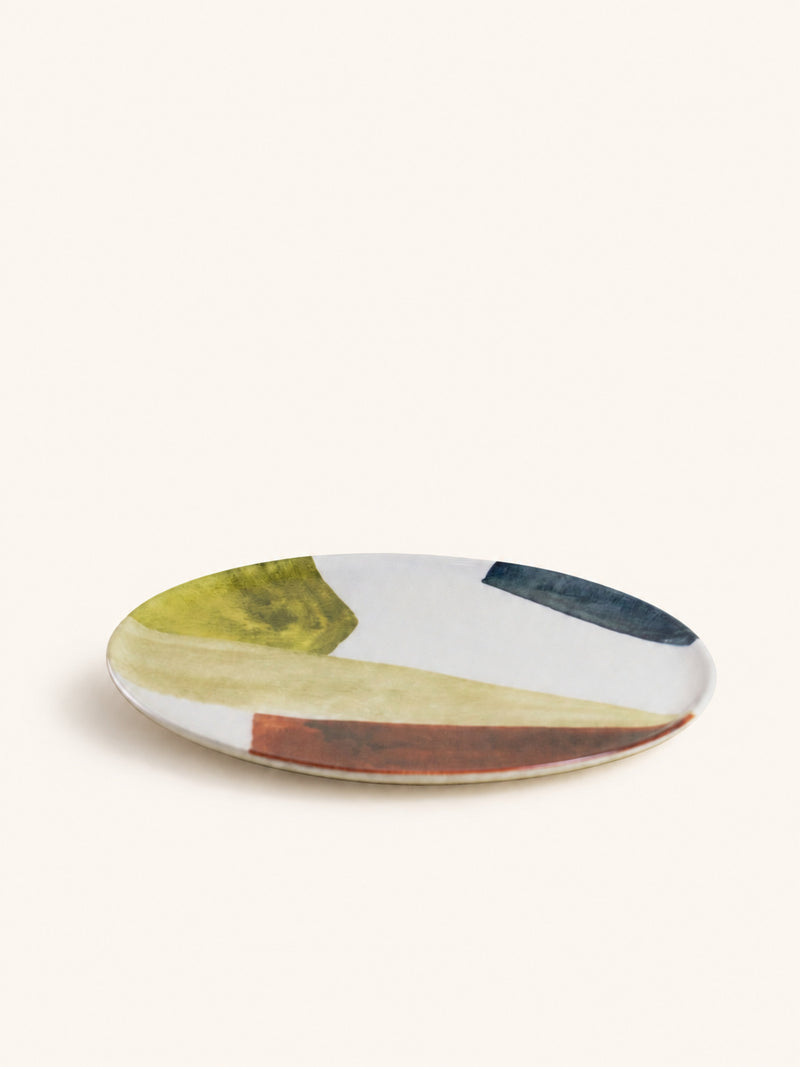 ABSTRA - dinner plate - porcelain - DIA 27 x H 3 cm - mix of colors