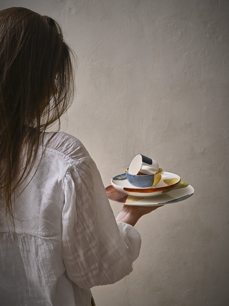 ABSTRA - dinner plate - porcelain - DIA 27 x H 3 cm - mix of colors