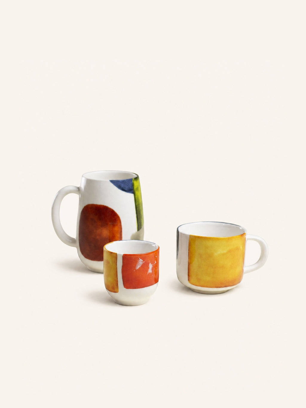 ABSTRA - Becher - Porzellan - DIA 9 x H 8,3 cm - Farbmix