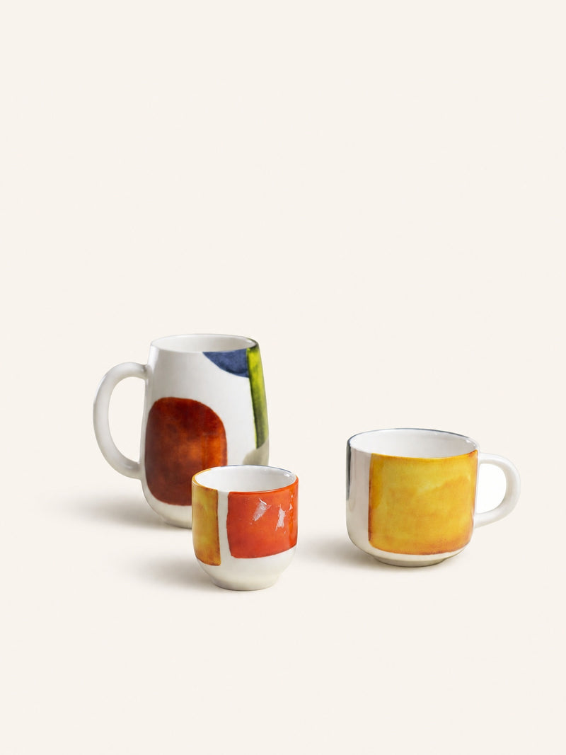 ABSTRA - mug - porcelain - DIA 7,2 x H 11,8 cm - mix of colors