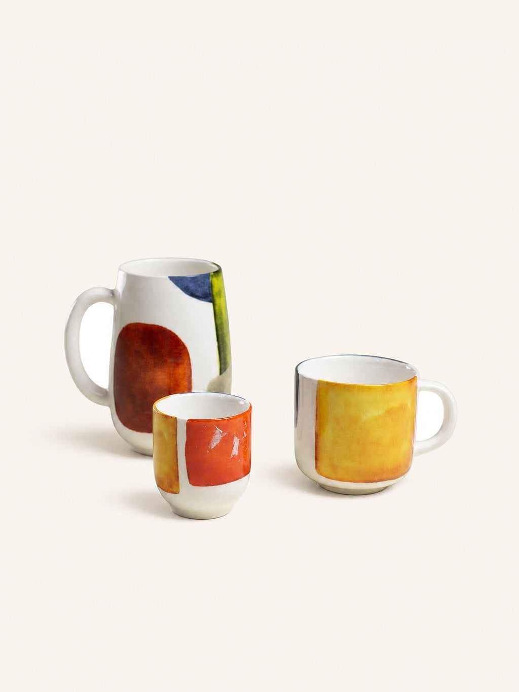ABSTRA - vaso - porcelana - DIA 7 x H 5,3 cm - mezcla de colores