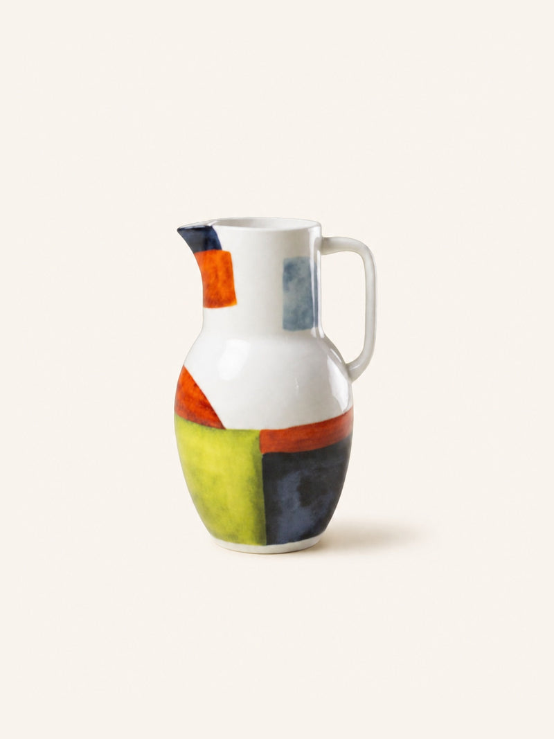 ABSTRA - pitcher - porcelain - L 14 x W 10,3 x H 23,5 cm - mix of colors
