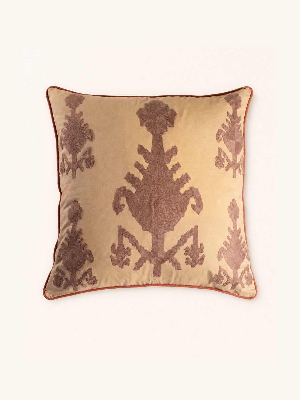 TEMPLA - cojín - algodón - L 60 x W 60 cm - ladrillo