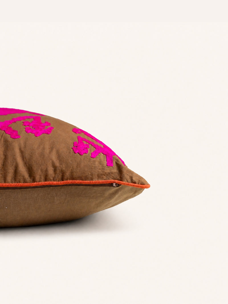 TEMPLA - cushion - cotton - L 60 x W 60 cm - fuchsia