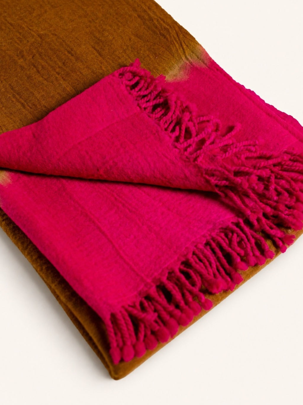 TEMPLA - plaid - lana merino - L 170 x W 130 cm - fucsia