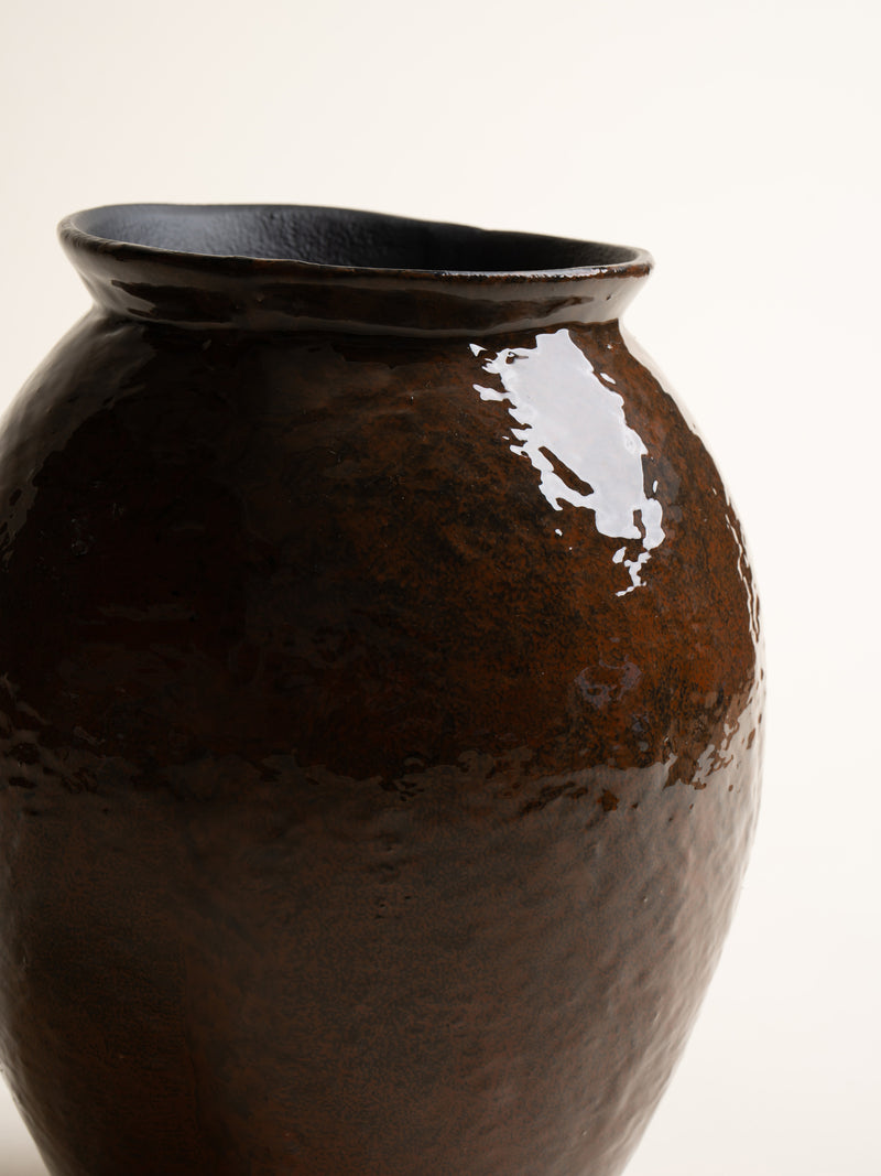 MODI - vase - aluminum - DIA 26 x H 31 cm - caramel