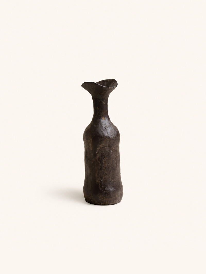 MODI - vase - aluminum - DIA 8,5 x H 25 cm - dark brown