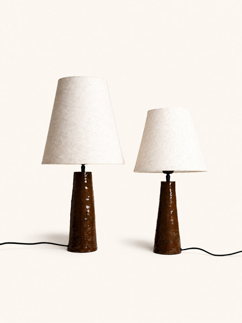 MODI - table lamp - aluminium - DIA 27 x H 52 cm - caramel