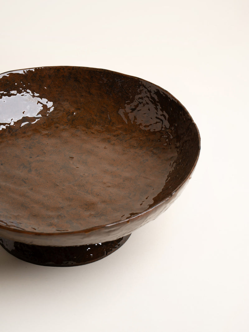 MODI - bowl - aluminium - DIA 36 x H 13,5 cm - caramel
