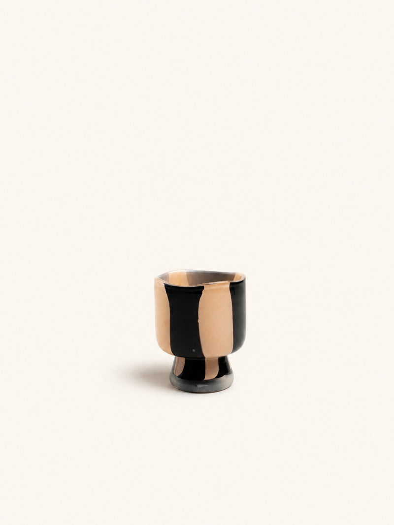 CANNES - vaas / windlicht - glas - DIA 10 x H 12 cm - ivoor