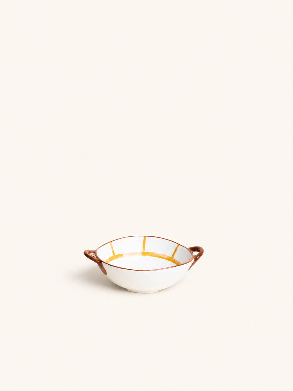 MYKONOS - ovenschaal - porselein - L 17,5 x W 13,7 x H 5 cm - geel