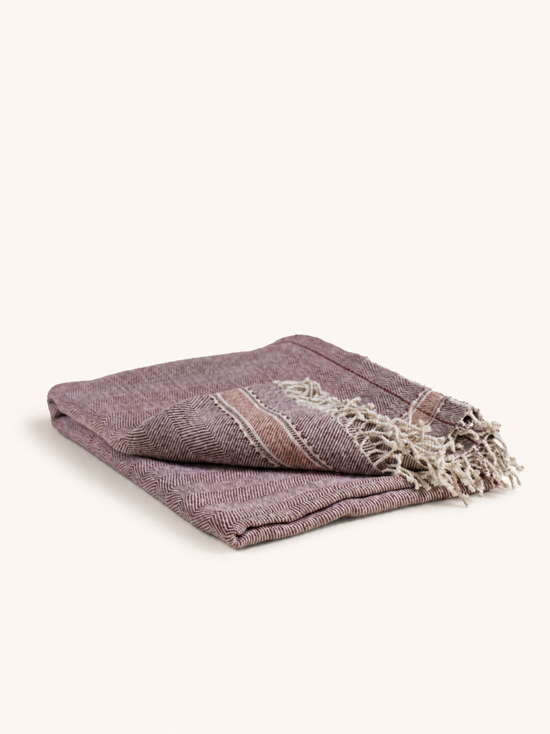 NOMAD - throw - cotton - L 200 x W 140 cm - brown
