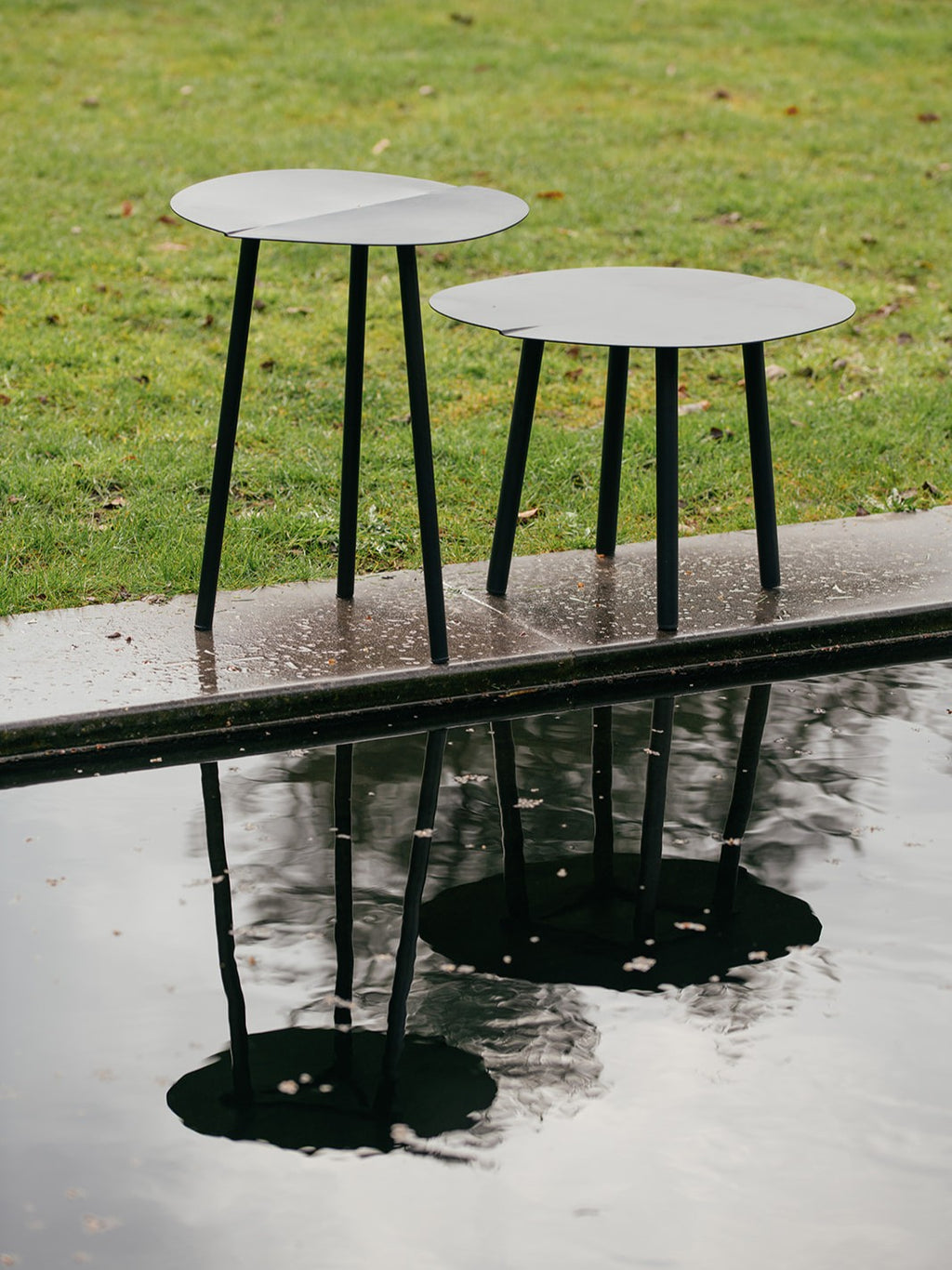 PONDERA - table d'appoint - métal - L 50 x W 50 x H 35 cm - noir