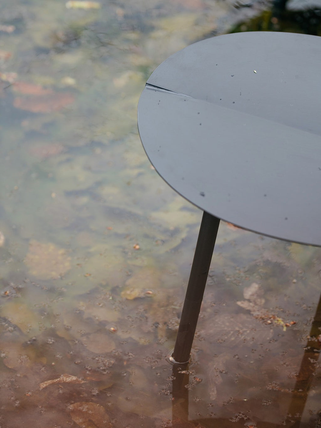 PONDERA - table d'appoint - métal - L 40 x W 40 x H 50 cm - noir