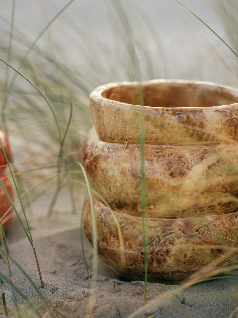 MANI - pot - grès - DIA 23 x H 23 cm - couleur sable