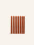 CANDLE - set/8 candles - paraffin wax - DIA 2,2 x H 25 cm - cinnamon