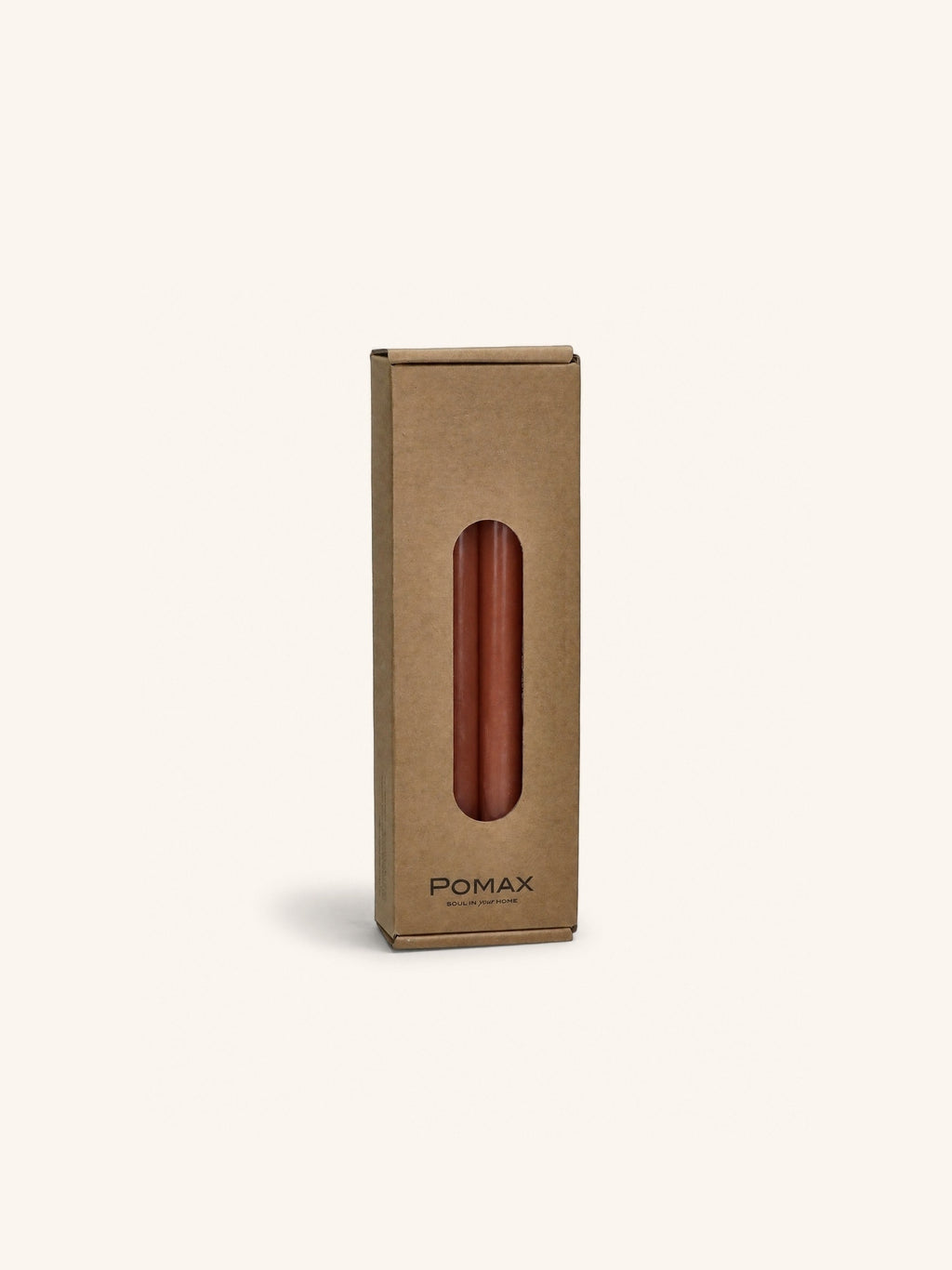 CANDLE - set/8 candles - paraffin wax - DIA 2,2 x H 25 cm - cinnamon