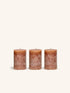 CANDLE - set/3 velas - cera de parafina - DIA 5 x H 7,5 cm - canela