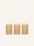 CANDLE - juego de 3 velas - cera de parafina - DIA 5 x H 7,5 cm - miel