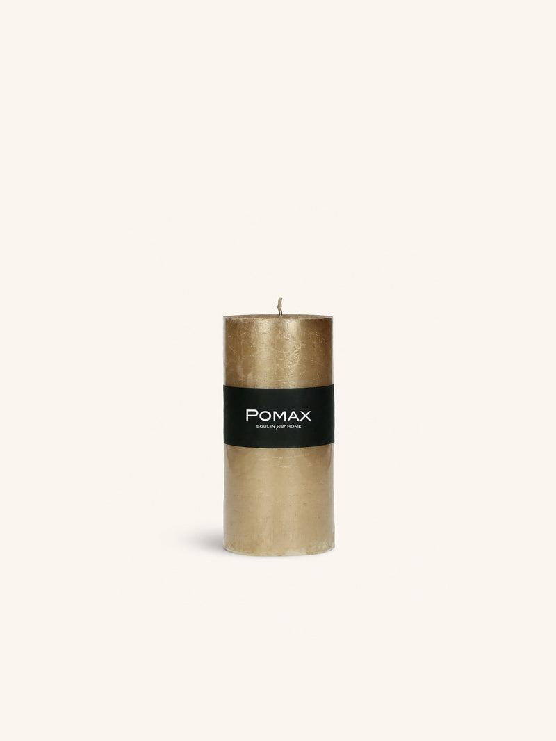 CANDLE - candle - paraffin wax - DIA 7 x H 14 cm - champagne
