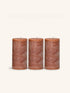 CANDLE - set/3 velas - cera de parafina - DIA 7 x H 14 cm - canela