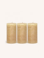 CANDLE - 3er-Set Kerzen - Paraffinwachs - DIA 7 x H 14 cm - Honig