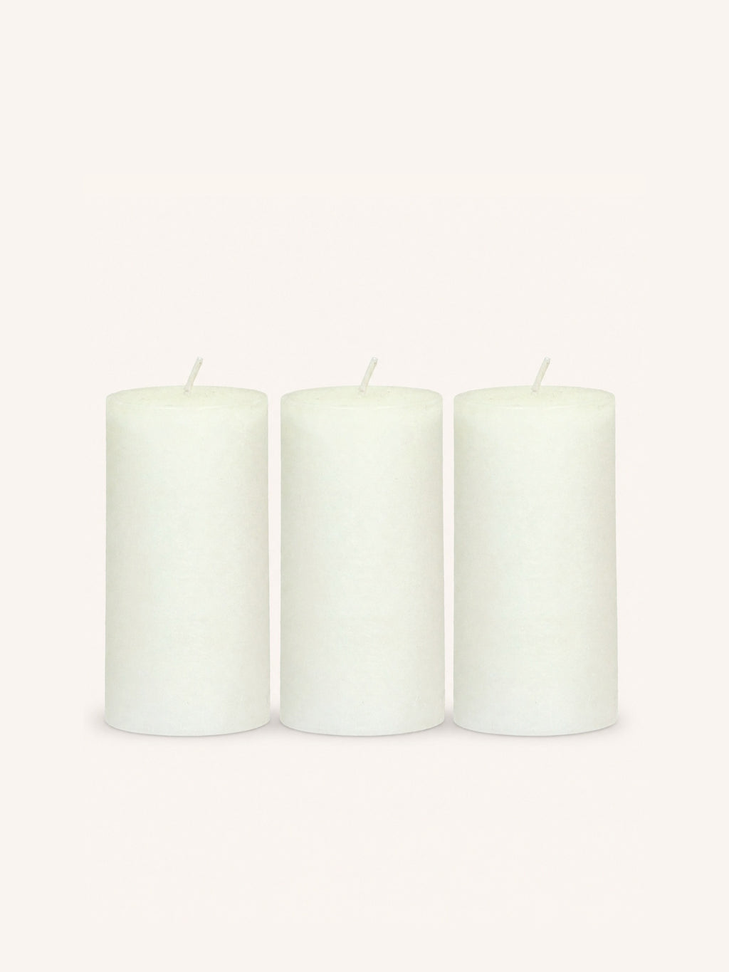 CANDLE - set/3 kaarsen - paraffine wax - DIA 7 x H 14 cm - ivoor