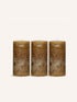 CANDLE - set/3 kaarsen - paraffine wax - DIA 7 x H 14 cm - mosterd