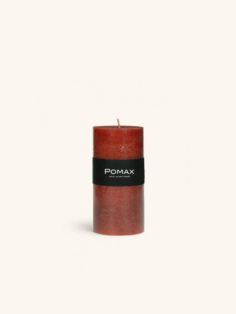 CANDLE - candle - paraffin wax - DIA 7 x H 14 cm - terracotta