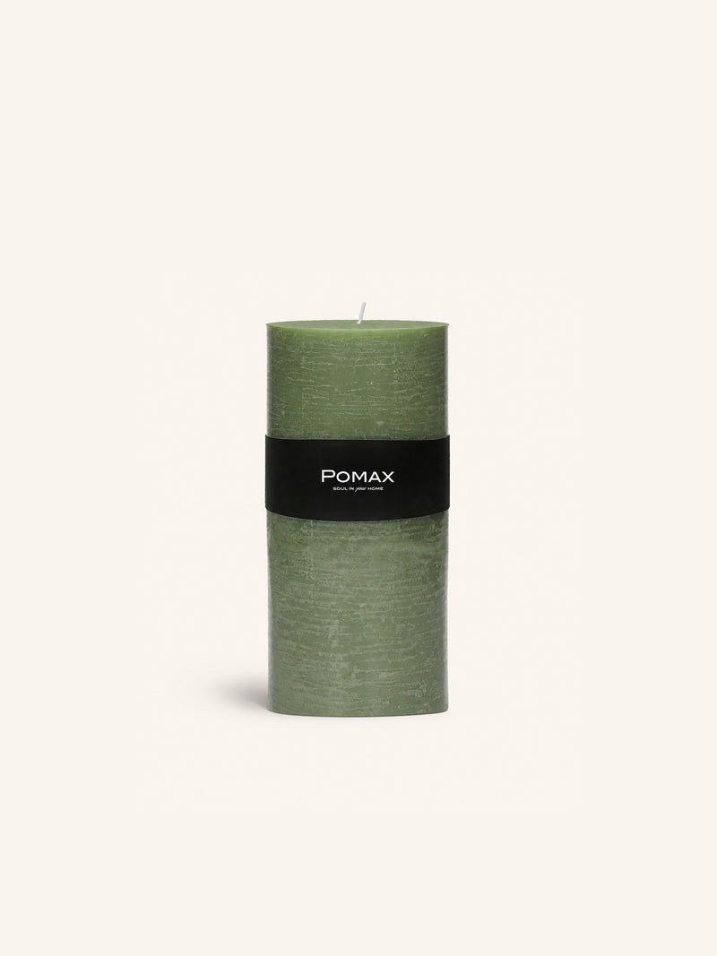 CANDLE - candle - paraffin wax - DIA 10 x H 20 cm - avocado