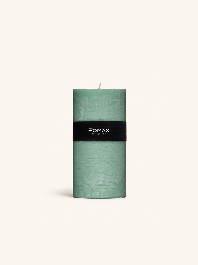 CANDLE - candle - paraffin wax - DIA 10 x H 20 cm - light aqua
