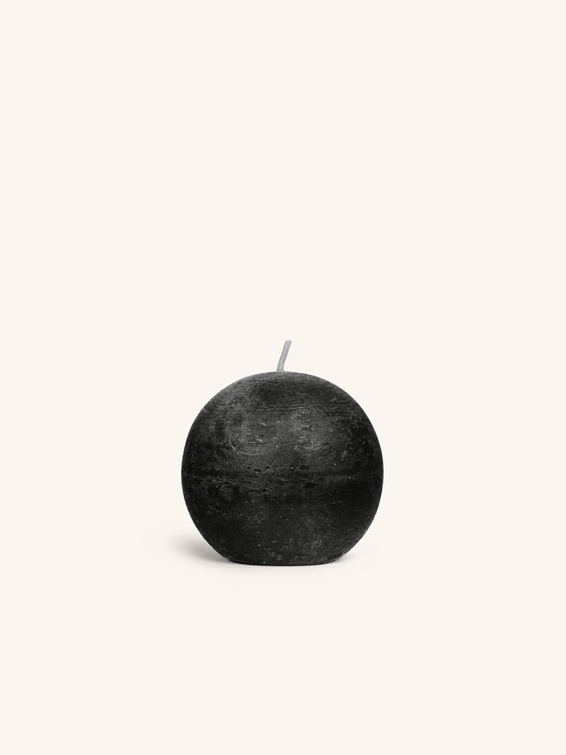 CANDLE - candle - paraffin wax - DIA 9 cm - black
