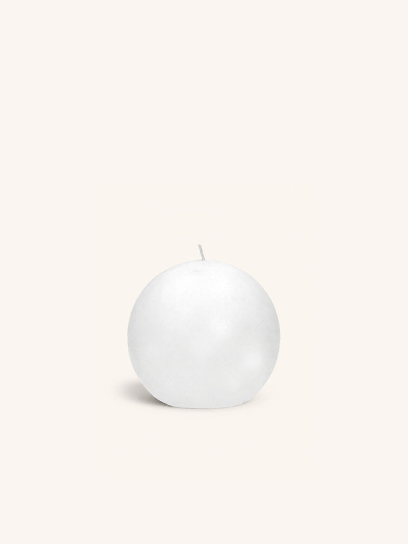 CANDLE - candle - paraffin wax - DIA 9 cm - White