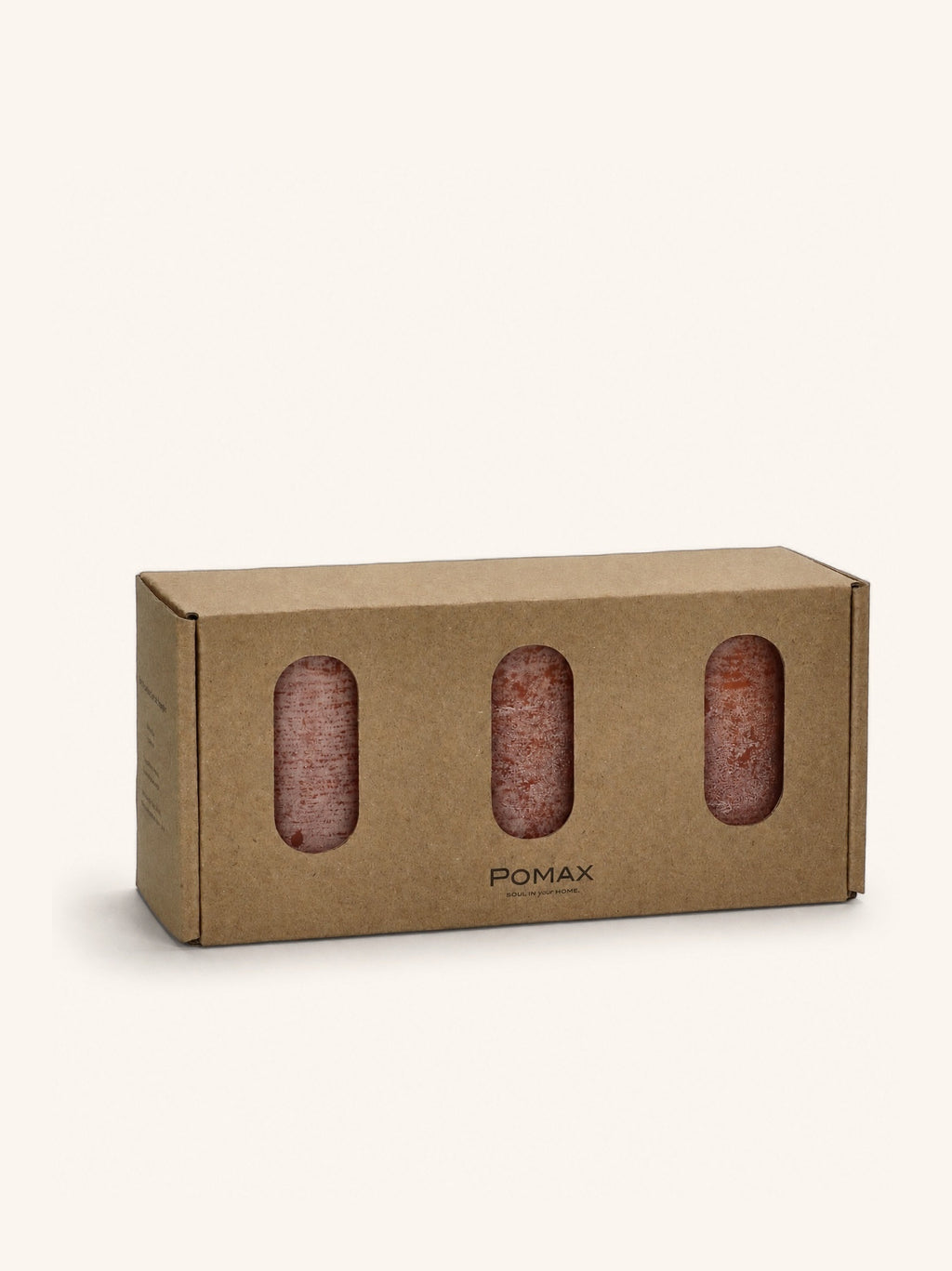 CANDLE - set/3 candles - paraffin wax - DIA 7 x H 10 cm - cinnamon