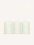 CANDLE - set/3 candele - cera di paraffina - DIA 7 x H 10 cm - avorio
