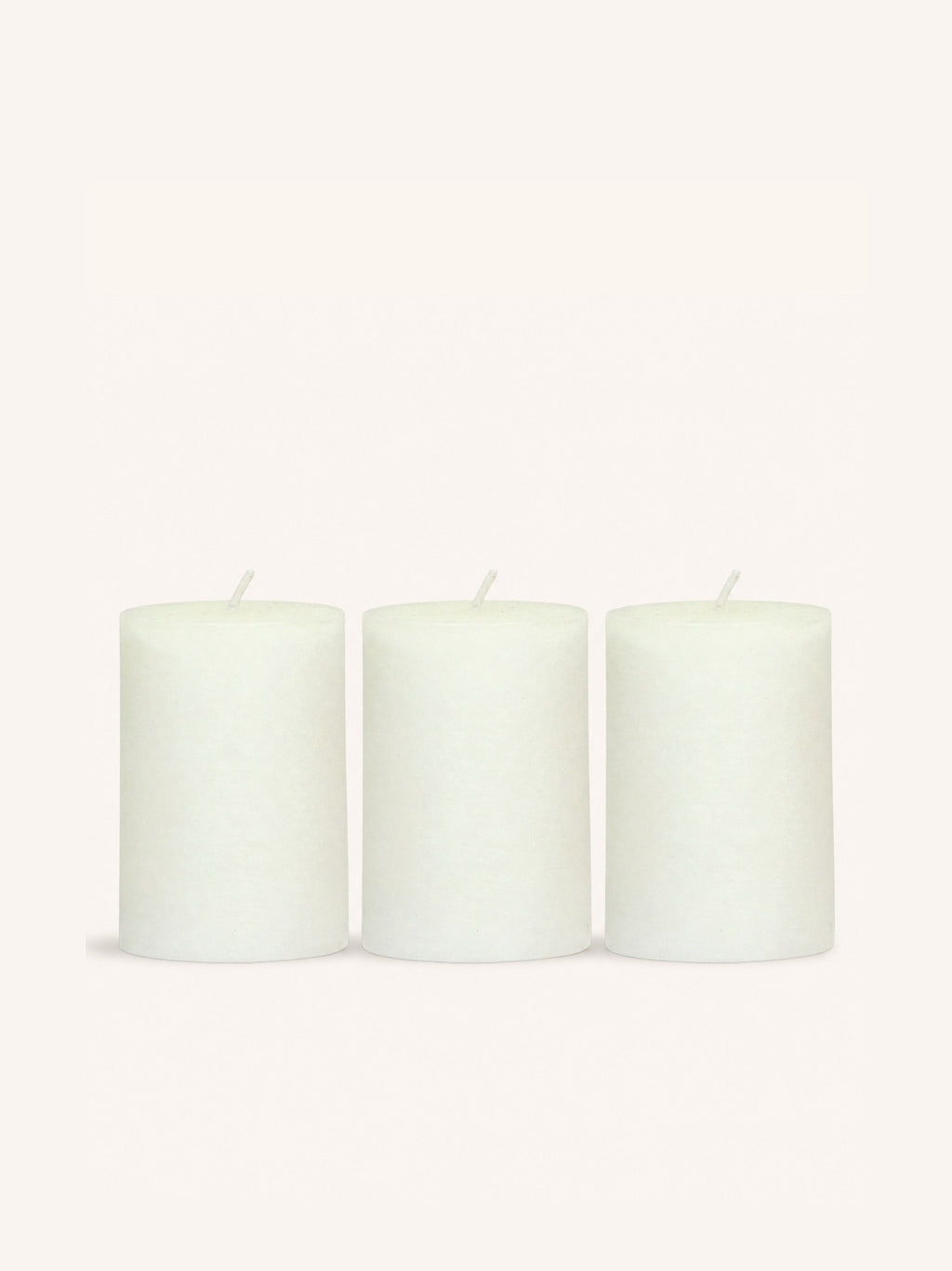 CANDLE - set/3 candles - paraffin wax - DIA 7 x H 10 cm - ivory